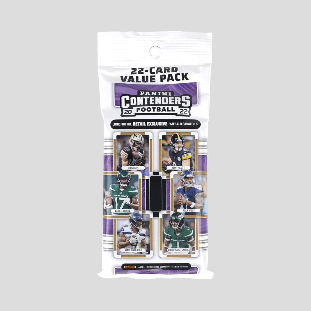 PANINI CONTENDERS FOOTBALL 2022 VALUE PACK (12 = BOX) - CTRL BREAKS