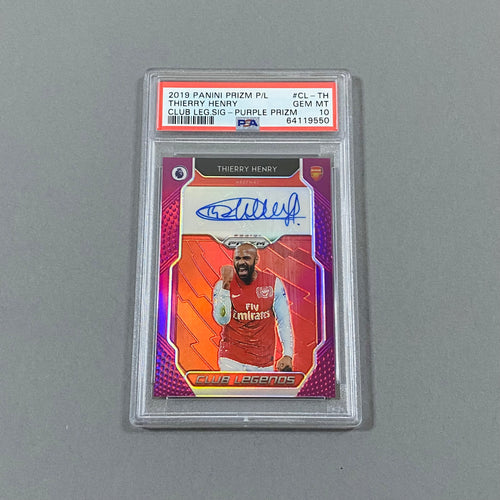 Thierry Henry Autograph #/50 Panini Prizm 2019/20 PSA10 - CTRL BREAKS